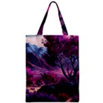 Landscape Landscape Painting Purple Purple Trees Zipper Classic Tote Bag