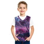 Landscape Landscape Painting Purple Purple Trees Kids  Basketball Tank Top