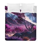 Landscape Landscape Painting Purple Purple Trees Duvet Cover Double Side (Full/ Double Size)