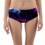 Landscape Landscape Painting Purple Purple Trees Reversible Mid-Waist Bikini Bottoms