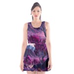 Landscape Landscape Painting Purple Purple Trees Scoop Neck Skater Dress