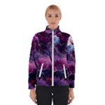 Landscape Landscape Painting Purple Purple Trees Women s Bomber Jacket