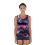 Landscape Landscape Painting Purple Purple Trees Sport Tank Top 