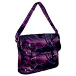 Landscape Landscape Painting Purple Purple Trees Buckle Messenger Bag