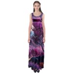 Landscape Landscape Painting Purple Purple Trees Empire Waist Maxi Dress