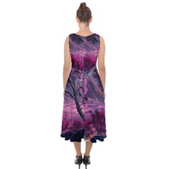 Midi Tie-Back Chiffon Dress 