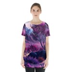 Landscape Landscape Painting Purple Purple Trees Skirt Hem Sports Top