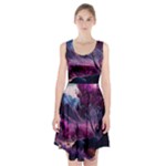 Landscape Landscape Painting Purple Purple Trees Racerback Midi Dress