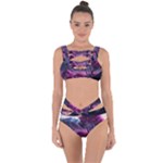 Landscape Landscape Painting Purple Purple Trees Bandaged Up Bikini Set 