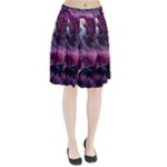 Landscape Landscape Painting Purple Purple Trees Pleated Skirt