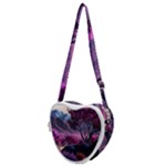 Landscape Landscape Painting Purple Purple Trees Heart Shoulder Bag