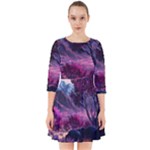 Landscape Landscape Painting Purple Purple Trees Smock Dress