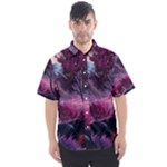 Landscape Landscape Painting Purple Purple Trees Men s Short Sleeve Shirt