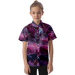 Landscape Landscape Painting Purple Purple Trees Kids  Short Sleeve Shirt