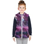 Landscape Landscape Painting Purple Purple Trees Kids  Hooded Puffer Vest