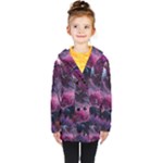 Landscape Landscape Painting Purple Purple Trees Kids  Double Breasted Button Coat