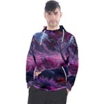 Landscape Landscape Painting Purple Purple Trees Men s Pullover Hoodie