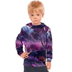 Landscape Landscape Painting Purple Purple Trees Kids  Hooded Pullover