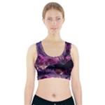 Landscape Landscape Painting Purple Purple Trees Sports Bra With Pocket