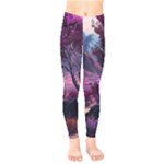 Landscape Landscape Painting Purple Purple Trees Kids  Leggings