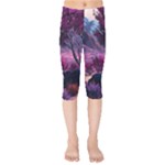 Landscape Landscape Painting Purple Purple Trees Kids  Capri Leggings 