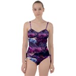 Landscape Landscape Painting Purple Purple Trees Sweetheart Tankini Set