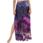 Landscape Landscape Painting Purple Purple Trees Maxi Chiffon Tie-Up Sarong