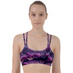 Landscape Landscape Painting Purple Purple Trees Line Them Up Sports Bra