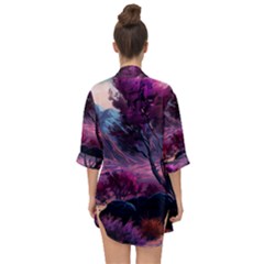 Open Front Chiffon Kimono 