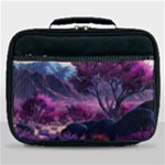 Landscape Landscape Painting Purple Purple Trees Lunch Bag