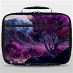 Landscape Landscape Painting Purple Purple Trees Full Print Lunch Bag