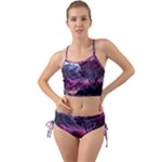 Landscape Landscape Painting Purple Purple Trees Mini Tank Bikini Set