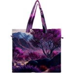 Landscape Landscape Painting Purple Purple Trees Canvas Travel Bag