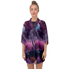 Half Sleeve Chiffon Kimono 