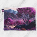 Landscape Landscape Painting Purple Purple Trees Canvas Cosmetic Bag (XXL)