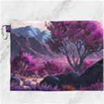 Landscape Landscape Painting Purple Purple Trees Canvas Cosmetic Bag (XXXL)