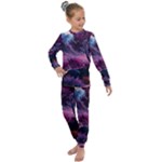 Landscape Landscape Painting Purple Purple Trees Kids  Long Sleeve Set 