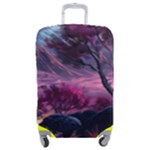 Landscape Landscape Painting Purple Purple Trees Luggage Cover (Medium)