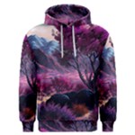 Landscape Landscape Painting Purple Purple Trees Men s Overhead Hoodie