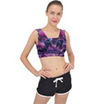 Landscape Landscape Painting Purple Purple Trees V-Back Sports Bra