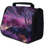 Landscape Landscape Painting Purple Purple Trees Full Print Travel Pouch (Big)