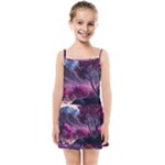 Landscape Landscape Painting Purple Purple Trees Kids  Summer Sun Dress