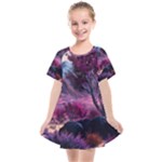 Landscape Landscape Painting Purple Purple Trees Kids  Smock Dress