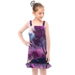 Landscape Landscape Painting Purple Purple Trees Kids  Overall Dress