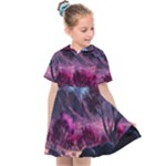 Landscape Landscape Painting Purple Purple Trees Kids  Sailor Dress