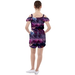Ruffle Cut Out Chiffon Playsuit 