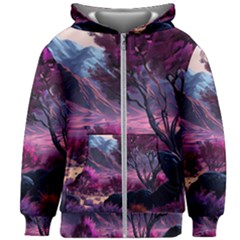 Kids  Zipper Hoodie Without Drawstring 
