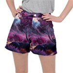 Landscape Landscape Painting Purple Purple Trees Ripstop Shorts