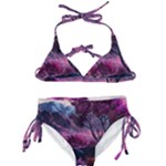 Landscape Landscape Painting Purple Purple Trees Kids  Classic Bikini Set