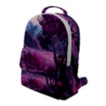 Landscape Landscape Painting Purple Purple Trees Flap Pocket Backpack (Large)